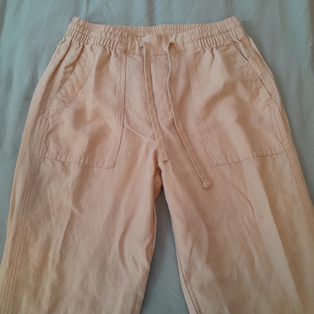 Pink GAP Linen Jogger Pants